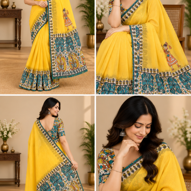 Madhubani Butter Silk