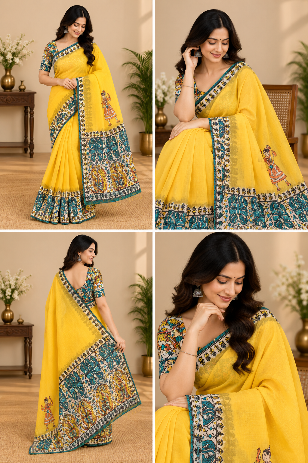 Madhubani Butter Silk