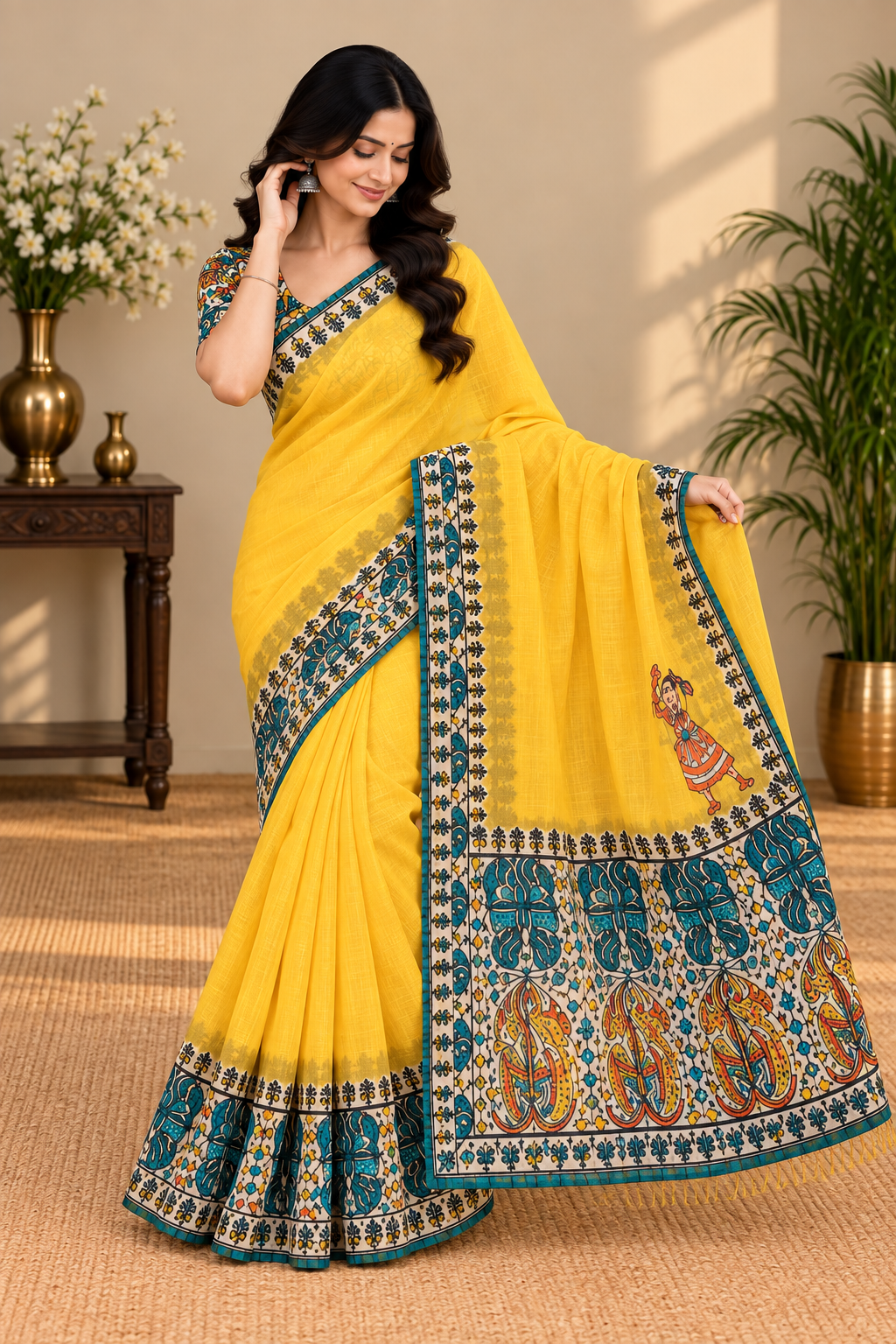 Madhubani Butter Silk - Image 3